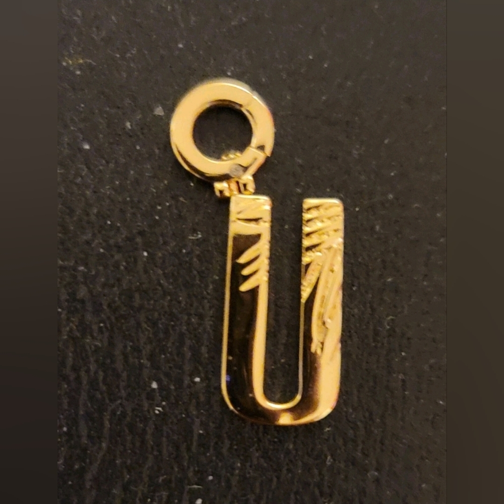 Gorjana Letter "U"-18 k Gold Plated Pendant- New In Bag
